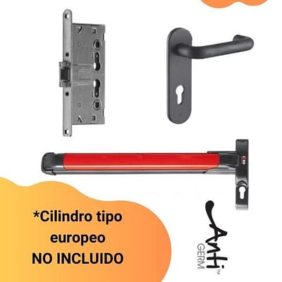 Combo Barra Antipánico Tipo Push-Infilare de Embutir