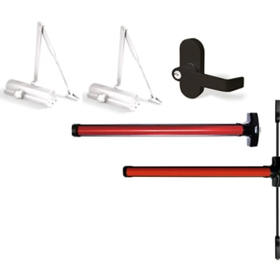 Combo Miami Para Puerta Doble Roja