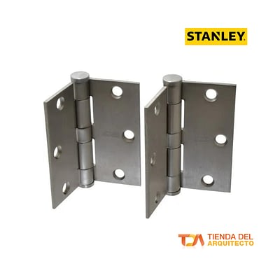 Bisagra 3.5"x3.5"en Acero con Acabado en Cromo Satinado