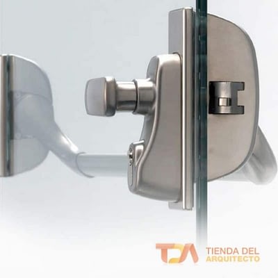 Combo Barra Antipánico en Acero Inoxidable para Puertas de Vidrio 1 Punto