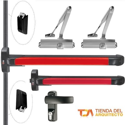 Combo Barras Antipánico para Puerta Doble