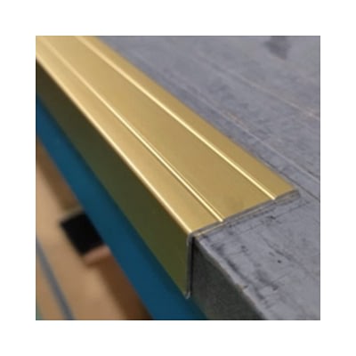 Nariz Autoadherible Aluminio 10 mm x 25 mm x 2,70 m Latón Mate