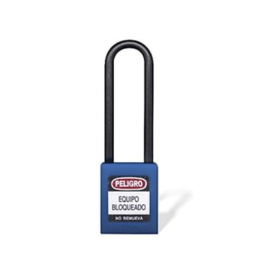 Candado Gancho Largo Nylon Azul