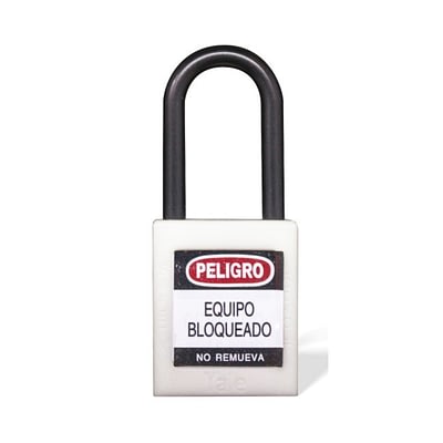 Candado Gancho Nylon Blanco