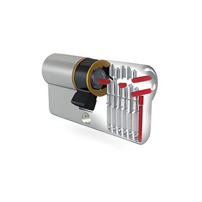Doble Cilindro R7-4545CR Cromo 90mm