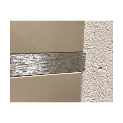 Dilatador Plano Aluminio 20 mm x 2,5 m Acabado Cepillado