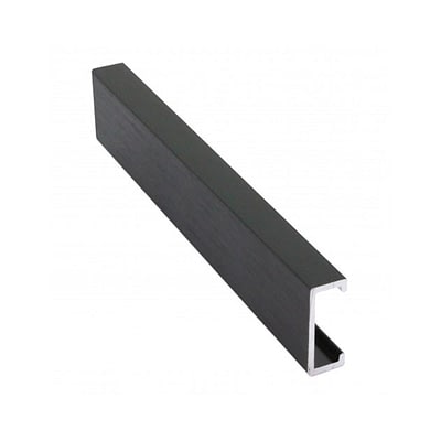 Dilatador Plano Aluminio 20 mm x 2,5 m Negro Cepillado