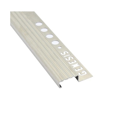 Nariz Acero Inox Escalón C/Cerámica 10 mm x 2,5 mm Pulido