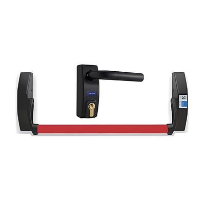 Barra Antipánico Universal Sencilla De Empuje Tubular Roja