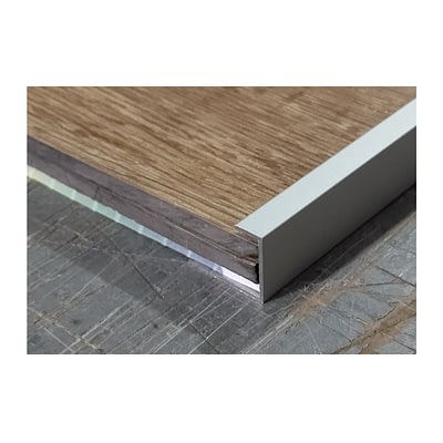 Perfil Remate "U" Aluminio 11,5 mm x 2,4 m Plata Mate
