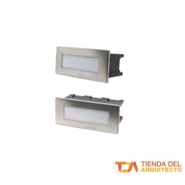 Aplique para Incrustar Tipo LED Guía Rectangular