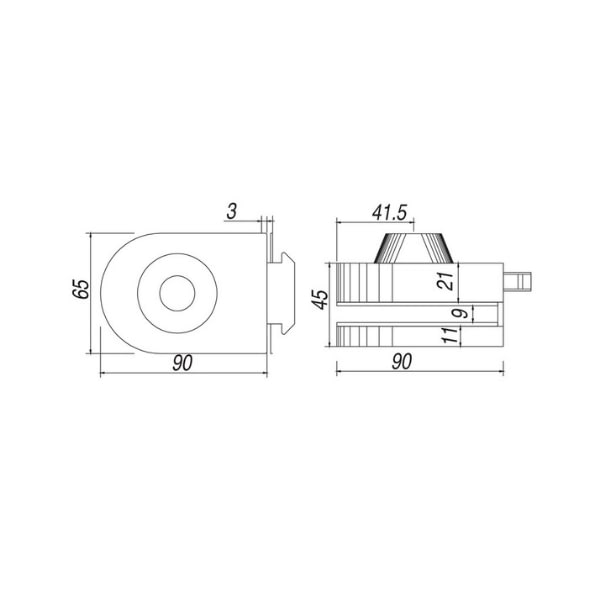 Cerradura de Sobreponer Sencilla Vidrio Muro Llave Llave 2 Cerradura de Sobreponer Sencilla Vidrio Muro Llave Llave - Imagen 2