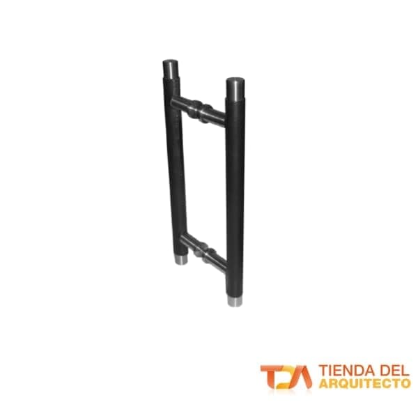 Manija Enfrentada para Entrada Principal en Acero Inox Recubierta en Cuero 1 Manija Enfrentada para Entrada Principal en Acero Inox Recubierta en Cuero