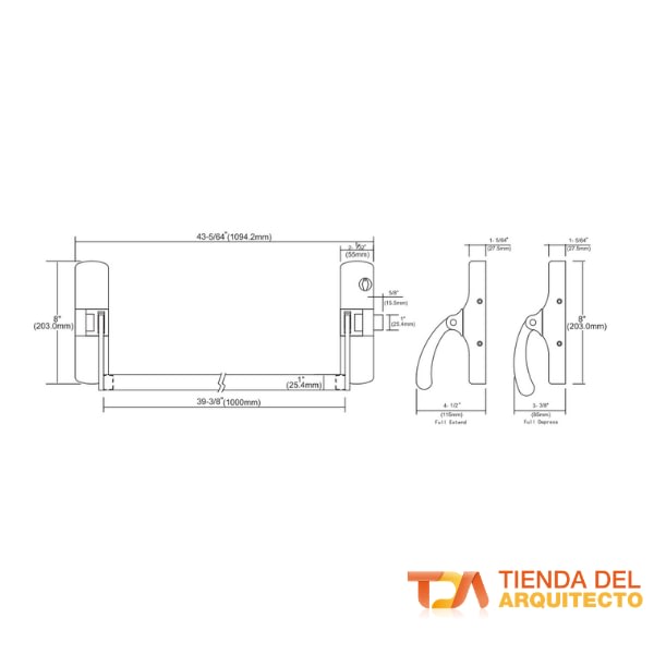 Barra Antipánico Tubular Stanley 1 Punto Ref SGPD100 2 Barra Antipánico Tubular Stanley 1 Punto Ref SGPD100 - Imagen 2