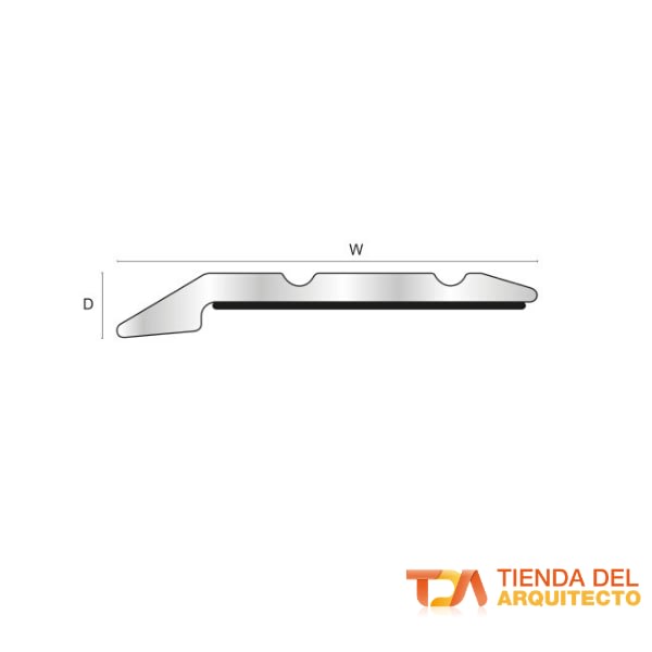 Rampa Autoadhesiva en Aluminio para Vinilo - Imagen 2