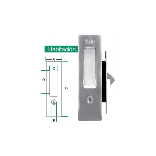 Cerradura de Embutir Serie 835 para Habitación 1 Cerradura de Embutir Serie 835 para Habitación
