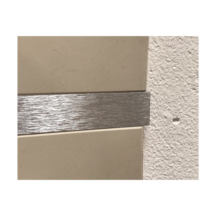 Dilatador Plano Aluminio 10 mm x 2,5 m Acabado Cepillado