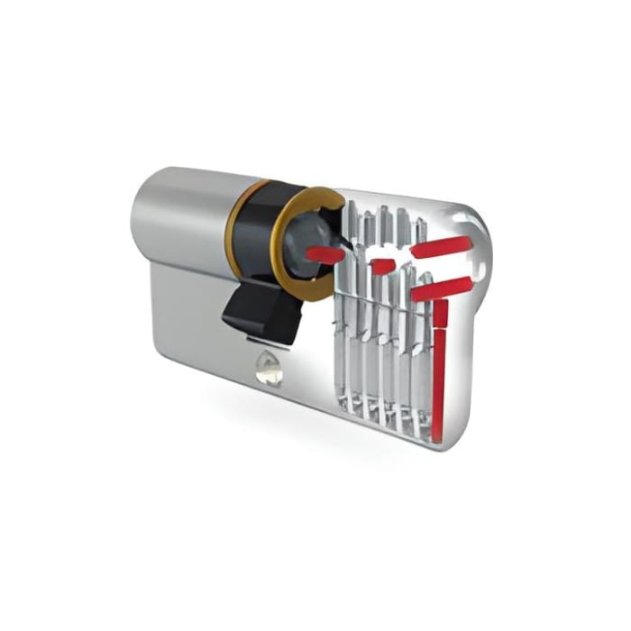 Doble Cilindro R7-4040CR Cromo 80mm