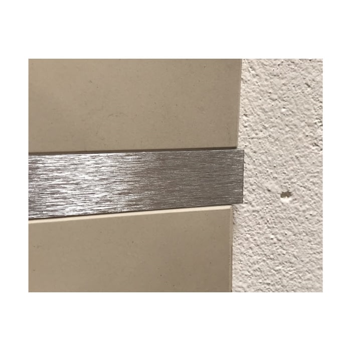 Dilatador Plano Aluminio 20 mm x 2,5 m Acabado Cepillado
