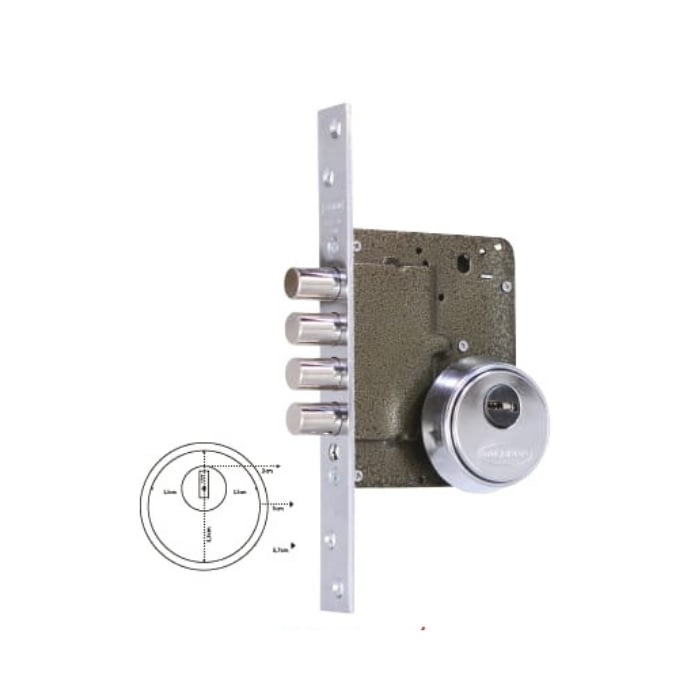 Cerradura Auxiliar Alta Seguridad Antipalanca Acero inoxidable 1 Cerradura Auxiliar Alta Seguridad Antipalanca Acero inoxidable