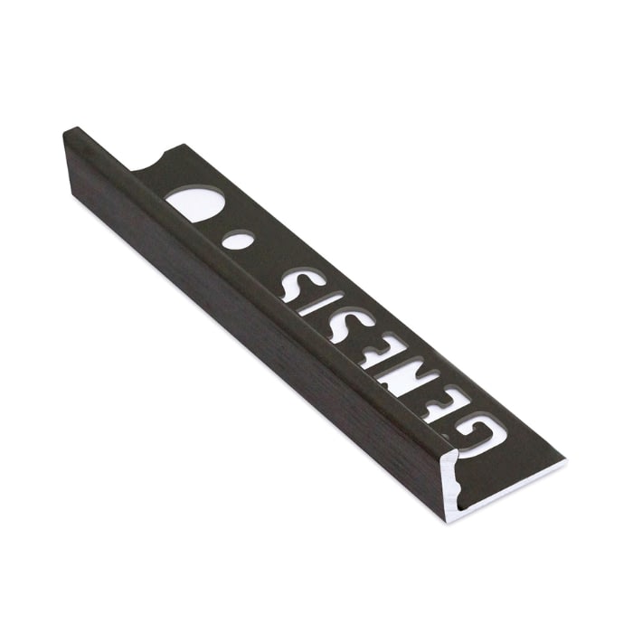 Win Recto Aluminio 12 mm x 2,5 m Negro Cepillado