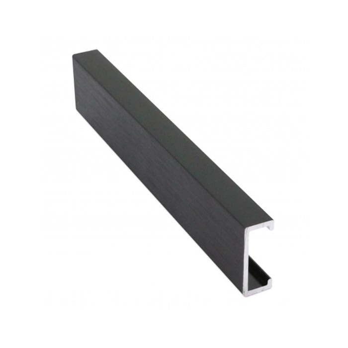 Dilatador Plano Aluminio 20 mm x 2,5 m Negro Cepillado