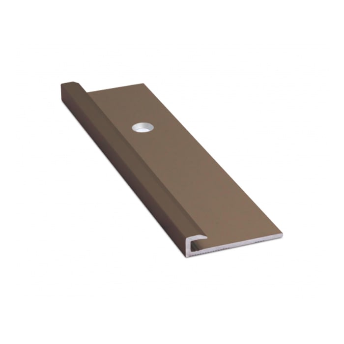 Perfil Remate U En Aluminio 5 mm x 2,7 m - Bronce