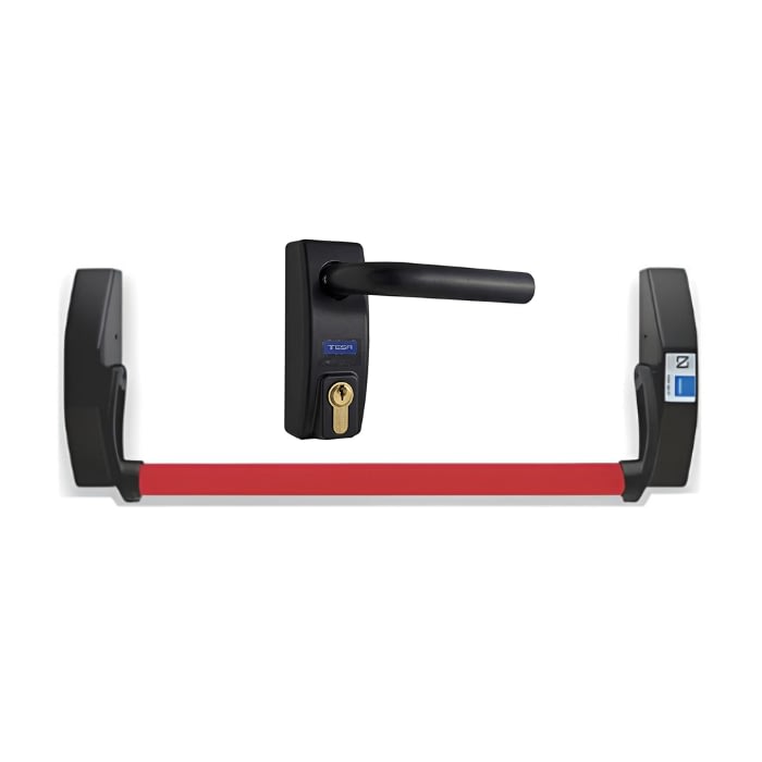 Barra Antipánico Universal Sencilla De Empuje Tubular Roja 1 Barra Antipánico Universal Sencilla De Empuje Tubular Roja