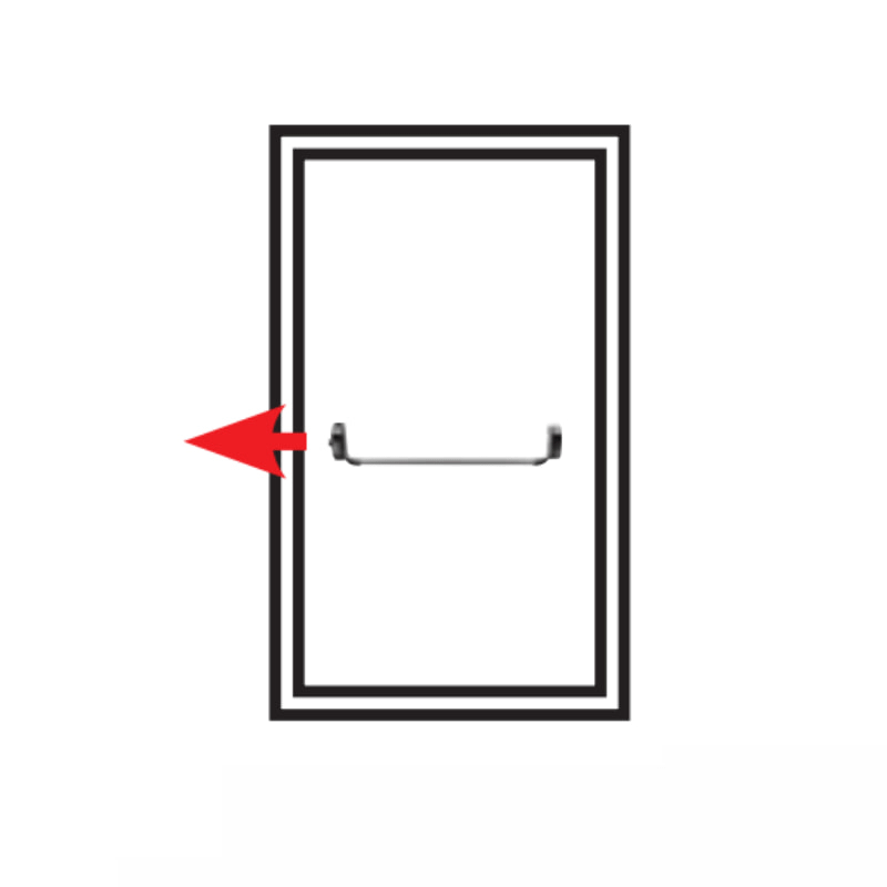 Puerta sencilla con barra antipanico