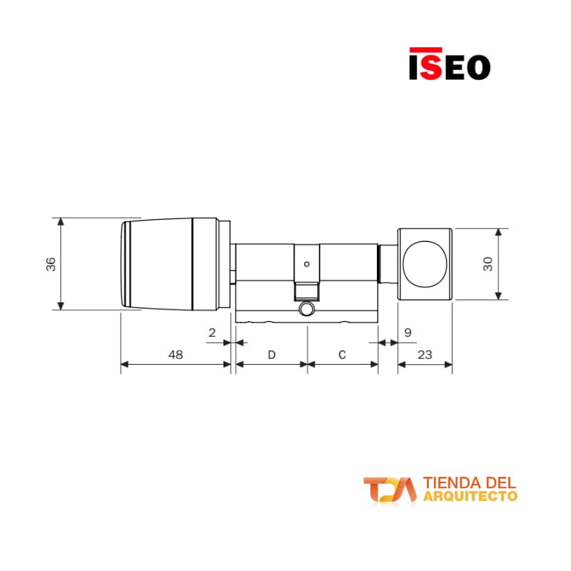 Cilindro Iseo Barra Smart de Cierre Electrónico con Aplicación a Distancia 2 Cilindro Iseo Barra Smart de Cierre Electrónico con Aplicación a Distancia - Imagen 2