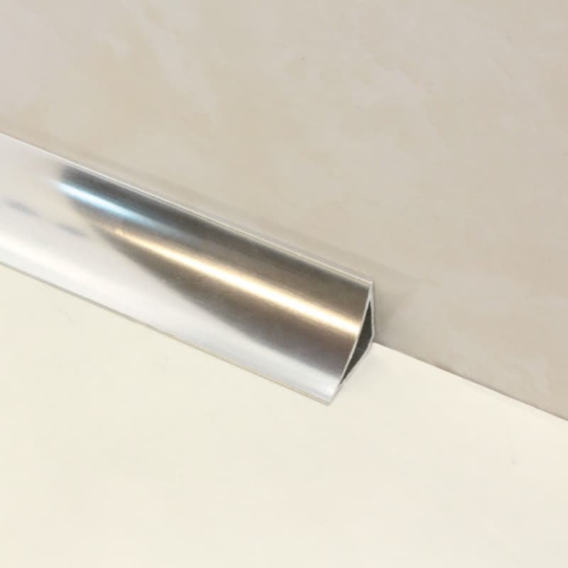 Perfil Interno Mediacaña Aluminio 27 mm x 2,4 m Plata Brillante - Imagen 2
