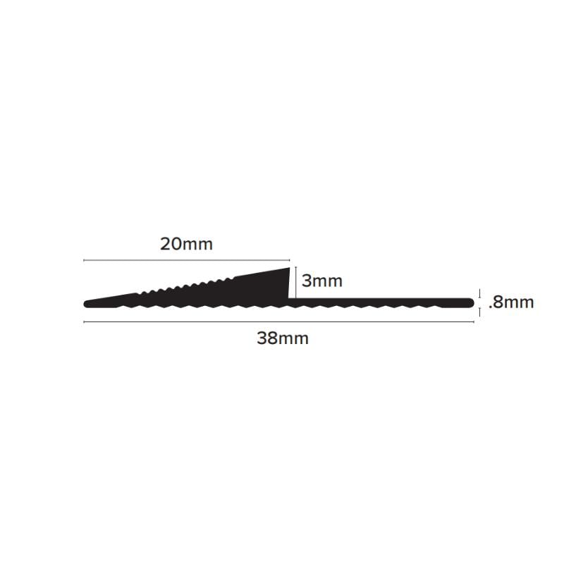 Perfil Rampa A Tope Aluminio 3 mm x 2,7 m - Plata Mate - Imagen 3
