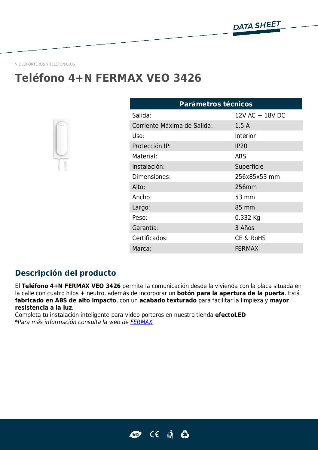 Teléfono 4+N FERMAX VEO 3426 (1)