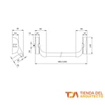 Medida de la barra antipanico tipo manija
