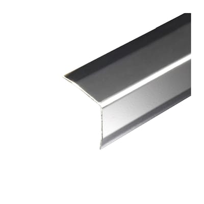 Ángulo Autoadhesivo Aluminio 10 mm x 10 mm x 2,5 m Plata Brillante