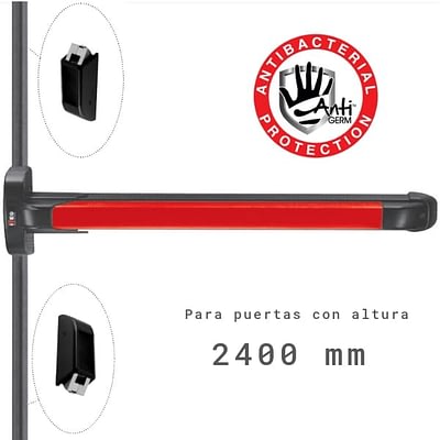 Barra Antipánico Tipo Push 2 Puntos de 2400 mm