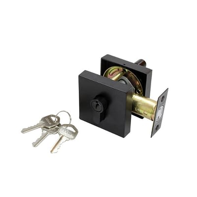 Cerrojo Cuadrado Puerta Principal Llave-Mariposa Negra