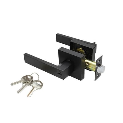 Chapa Palanca Cuadrada Tubular Entrada Principal Negra