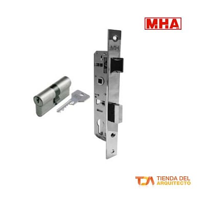 Cerradura Tradicional para Perfil Angosto de Embutir 20mm