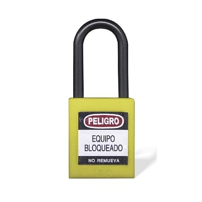 Candado Gancho Nylon Amarillo