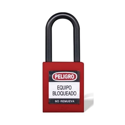 Candado Gancho Nylon Rojo