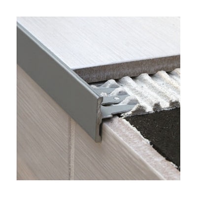 Nariz Moldeable Aluminio 10 mm/12 mm x 2,6 m Plata Mate