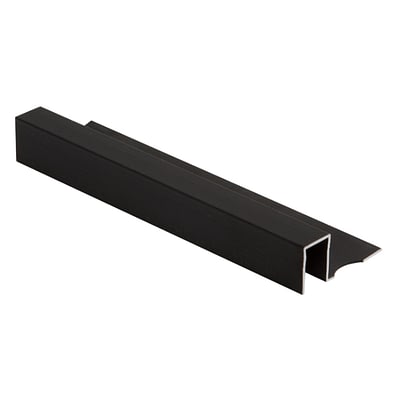 Win Cuadrado Aluminio 12 mm x 2,5 m Negro Cepillado