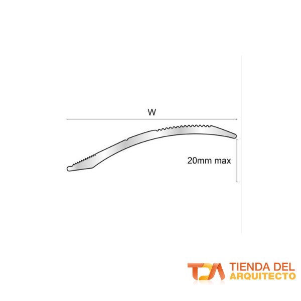 TVA258 Transicion Retroajustable para Vinilicos TVA medidas genesis tienda del arquitecto 1