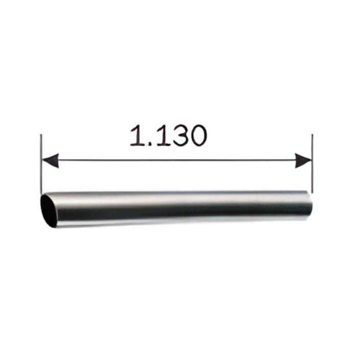 Tubo-Oval Horizontal Idea Base L=1130 - Inox