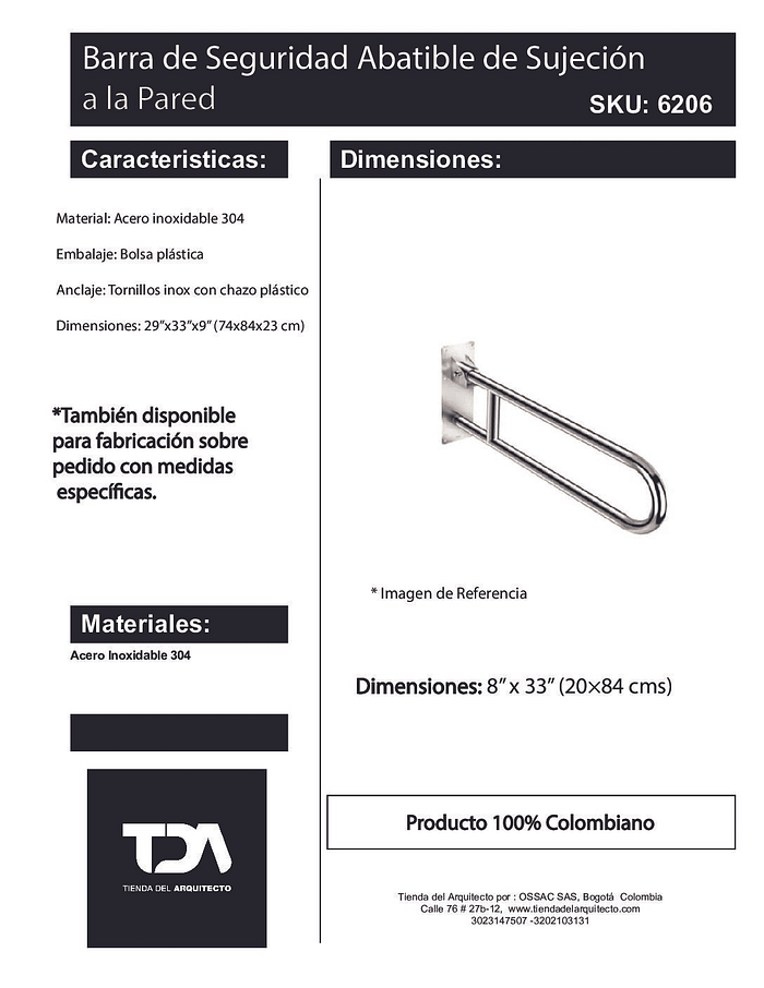 Tienda del Arquitcto Ficha Tecnica v3 barra abatible pdf