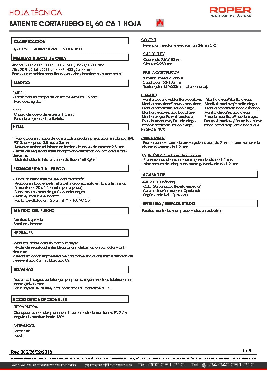 PUERTA CF EI2 60 C5 1 HOJA (1) PUERTA CF EI2 60 C5 1 HOJA (1)