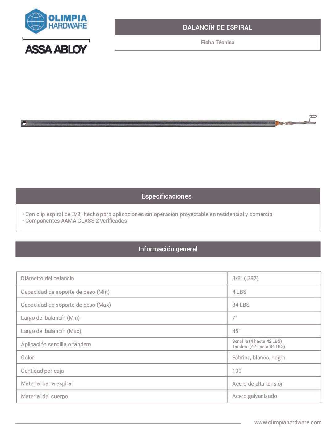 Balancin de espiral Balancin de espiral